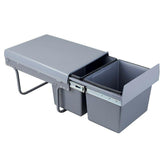 Kosz na śmieci do szafki 40 cm wysuwany - 2x15 litrów