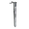Kwadratowa regulowana noga meblowa 710mm z mocowaniem znalowym - Chrom