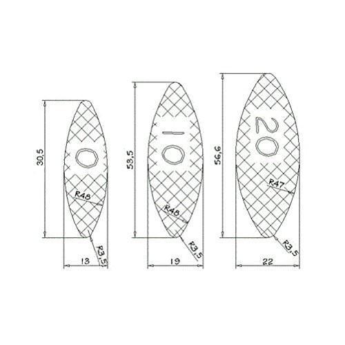 Lamelki bukowe NR 20 - 1000 sztuk