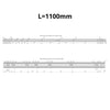 Prowadnice kulkowe do szuflad wzmocnione 1100mm - H53 (lewa oraz prawa)