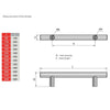 Uchwyt meblowy relingowy - 25cm